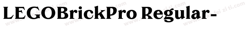 LEGOBrickPro Regular字体转换
